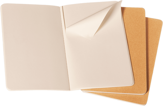 Moleskine Set of 3 Pocket Plain Kraft Journals