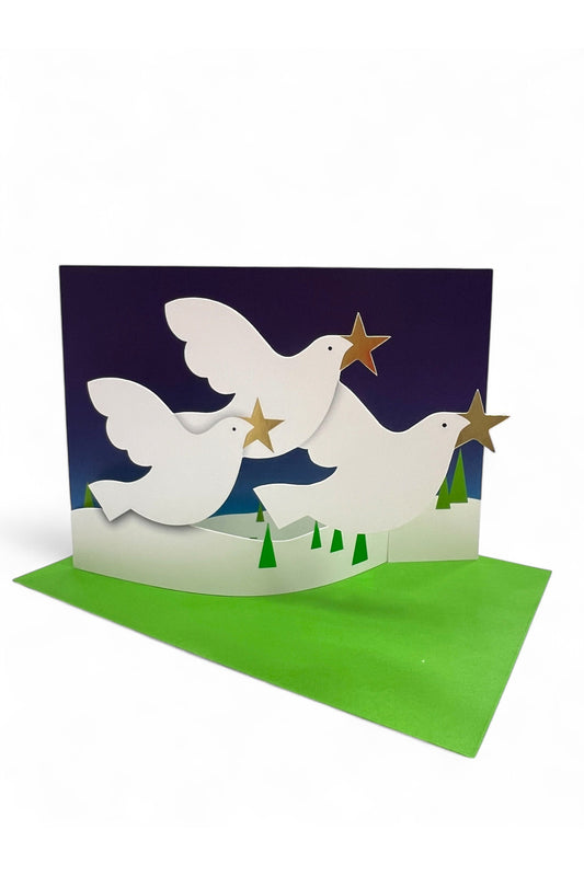 Three Doves 3-D Card