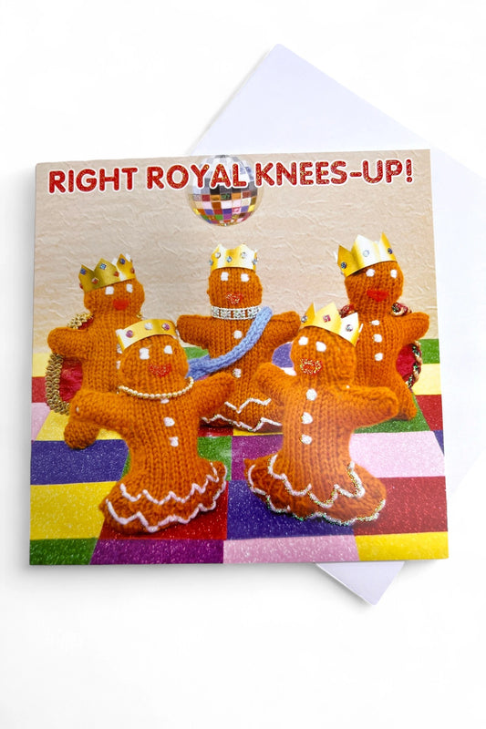 Right Royal Knees Up Gingerbread Card