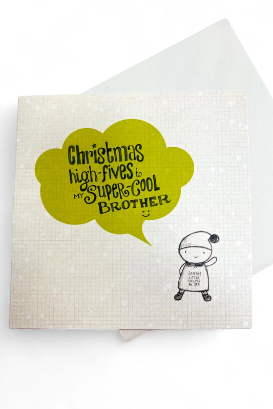 Christmas High Fives Brother Card
