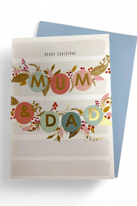 Merry Christmas Mum and Dad Card