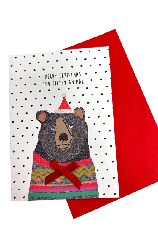 Merry Christmas You Filthy Animal Card