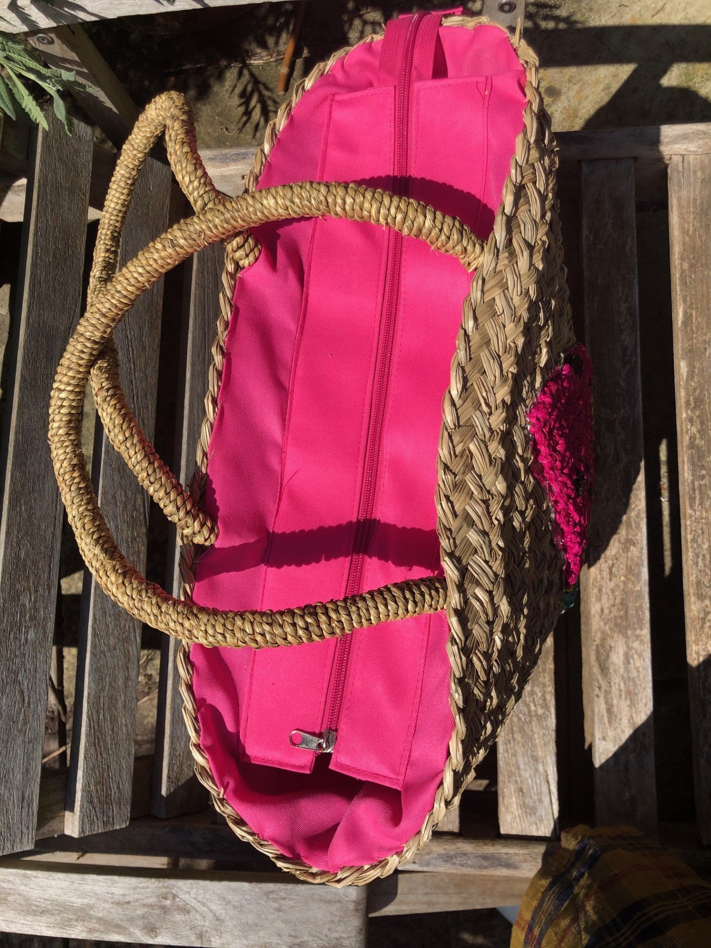 Louche Winnie Straw Bag With Watermelon - Detail 4