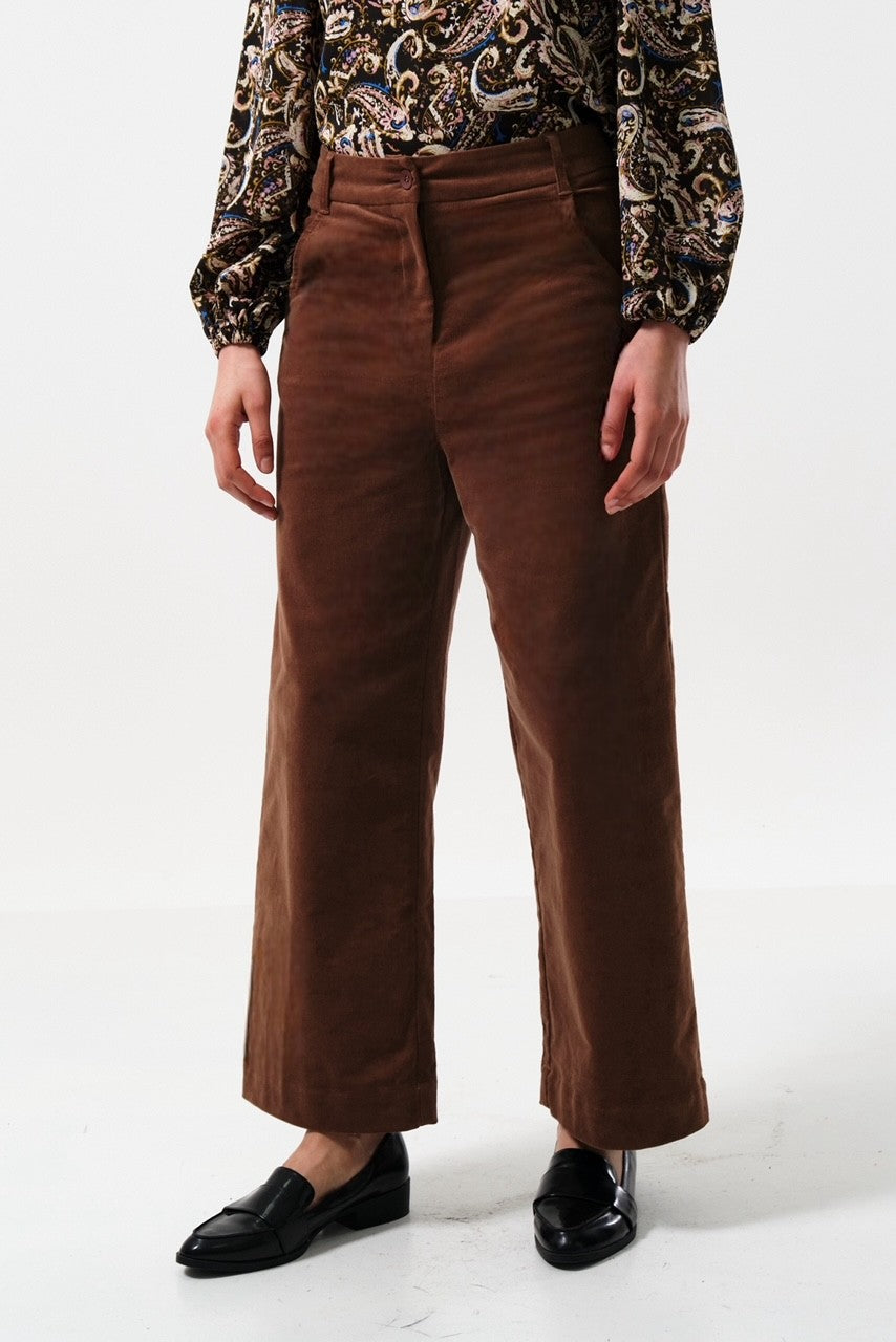 Tim Baby Cord Straight Cut Trousers - Mole