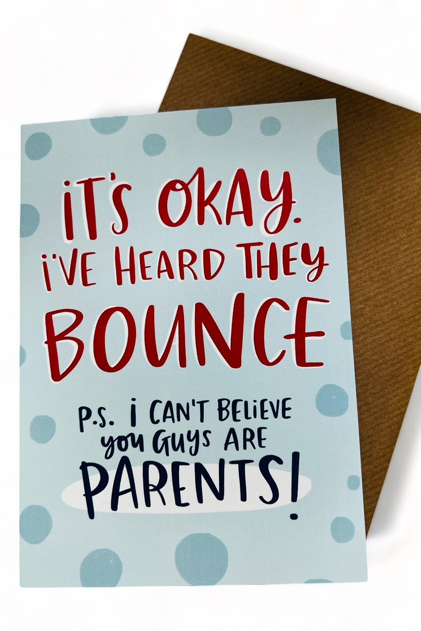 I've Heard They Bounce New Baby Card