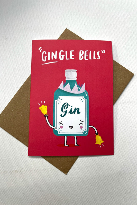 Gin-gle Bells Christmas Card