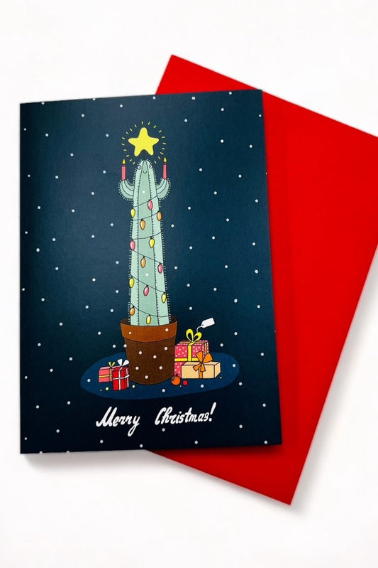 Merry Christmas Cactus Card