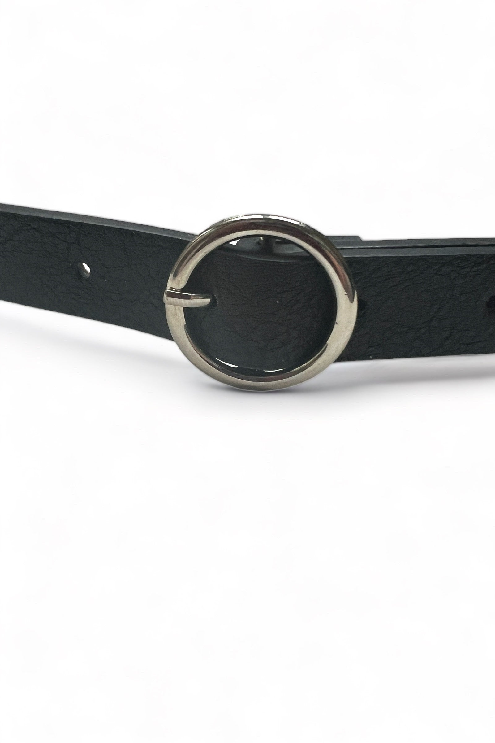 Wilma Silver Cat Studded Black Belt