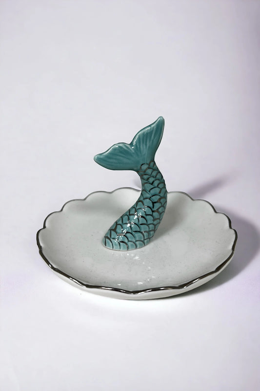 Blue Mermaid Tail Jewellery Holder