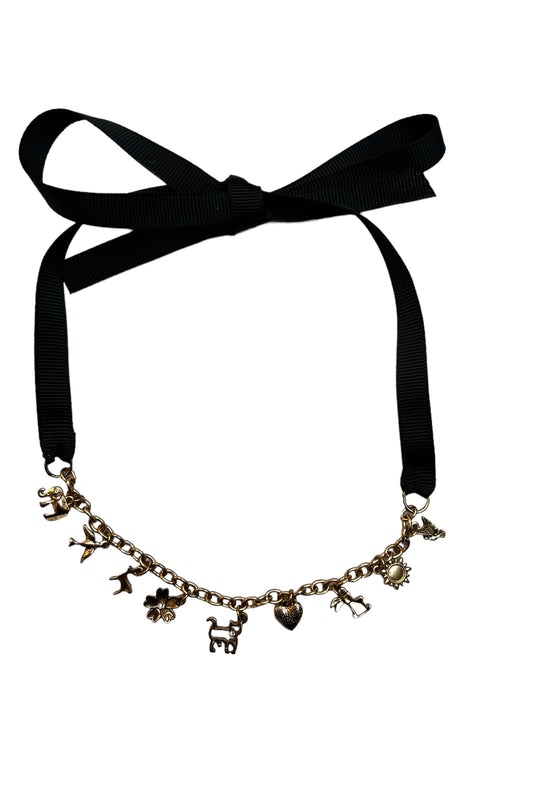 Willow Gold Plated Charm Choker Necklace