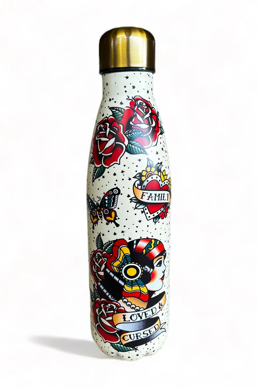 Tattoo Design Metal Water Bottle