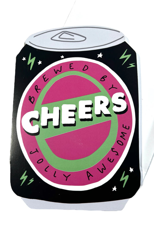 Jolly Awesome Beer Cheers Card