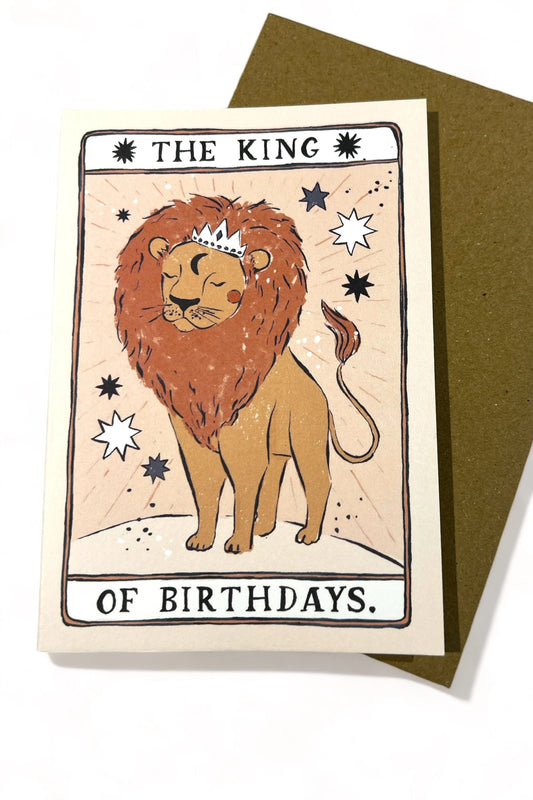The King of Birthdays Lion Card