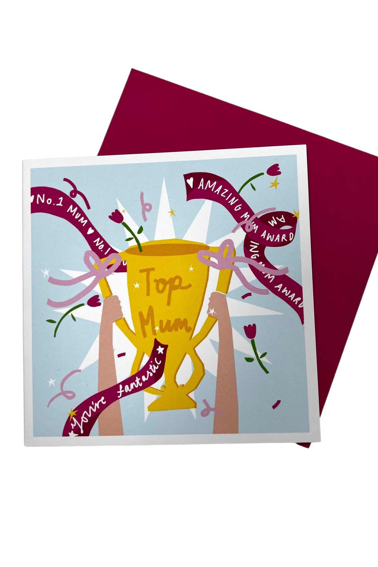 Trophy Top Mum Card