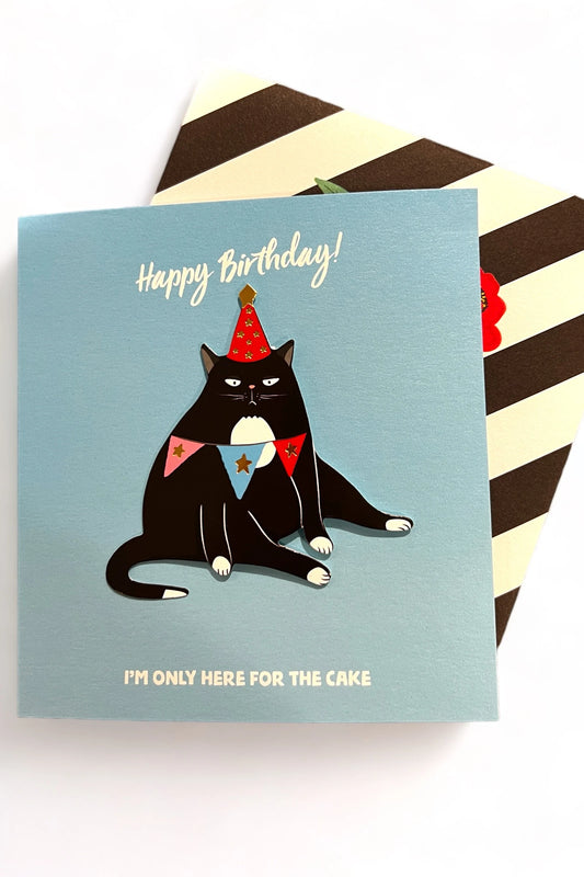 Only Here for the Cake Birthday Card