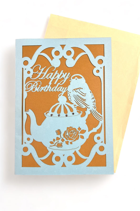 Afternoon Tea Happy Birthday Card