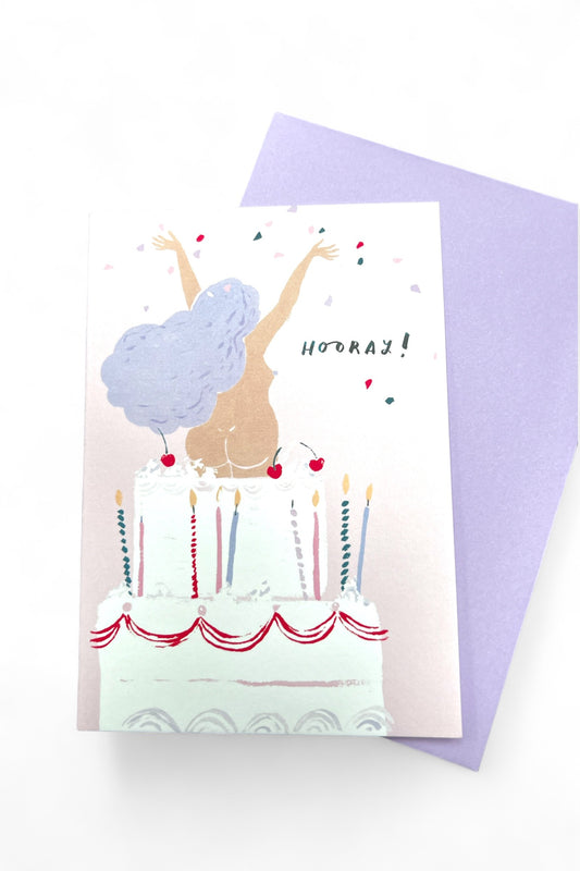 Hooray Birthday Cake Card