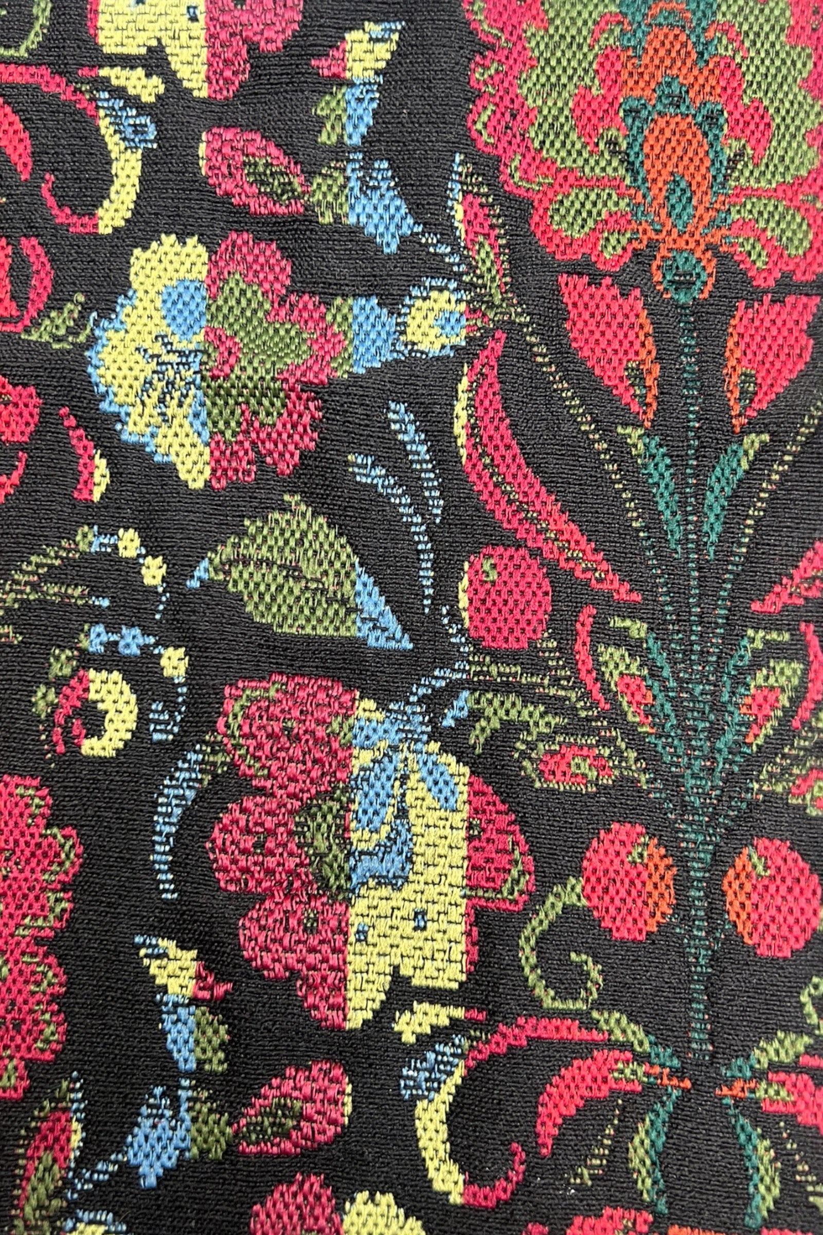 Dryden Folk Jacquard Faux Fur Collared Coat - Detail 4