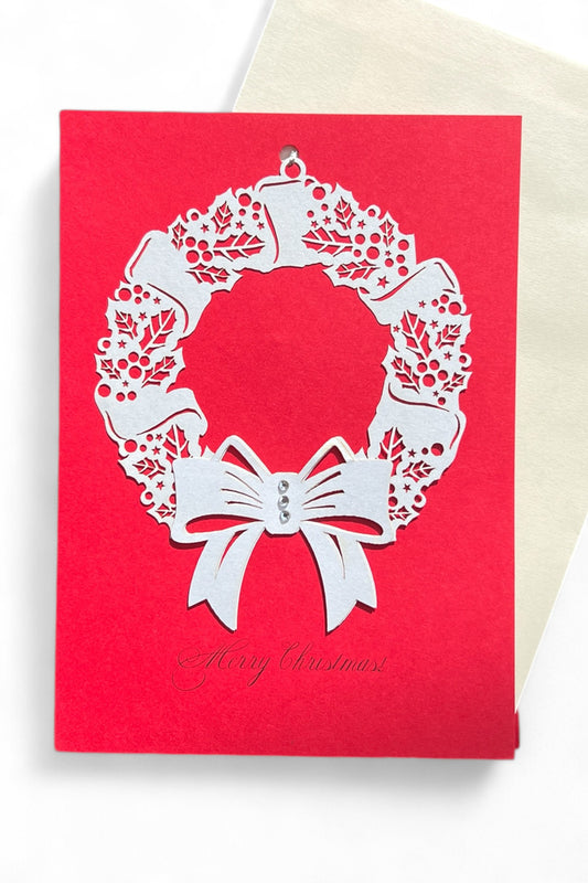 Merry Christmas Wreath Card