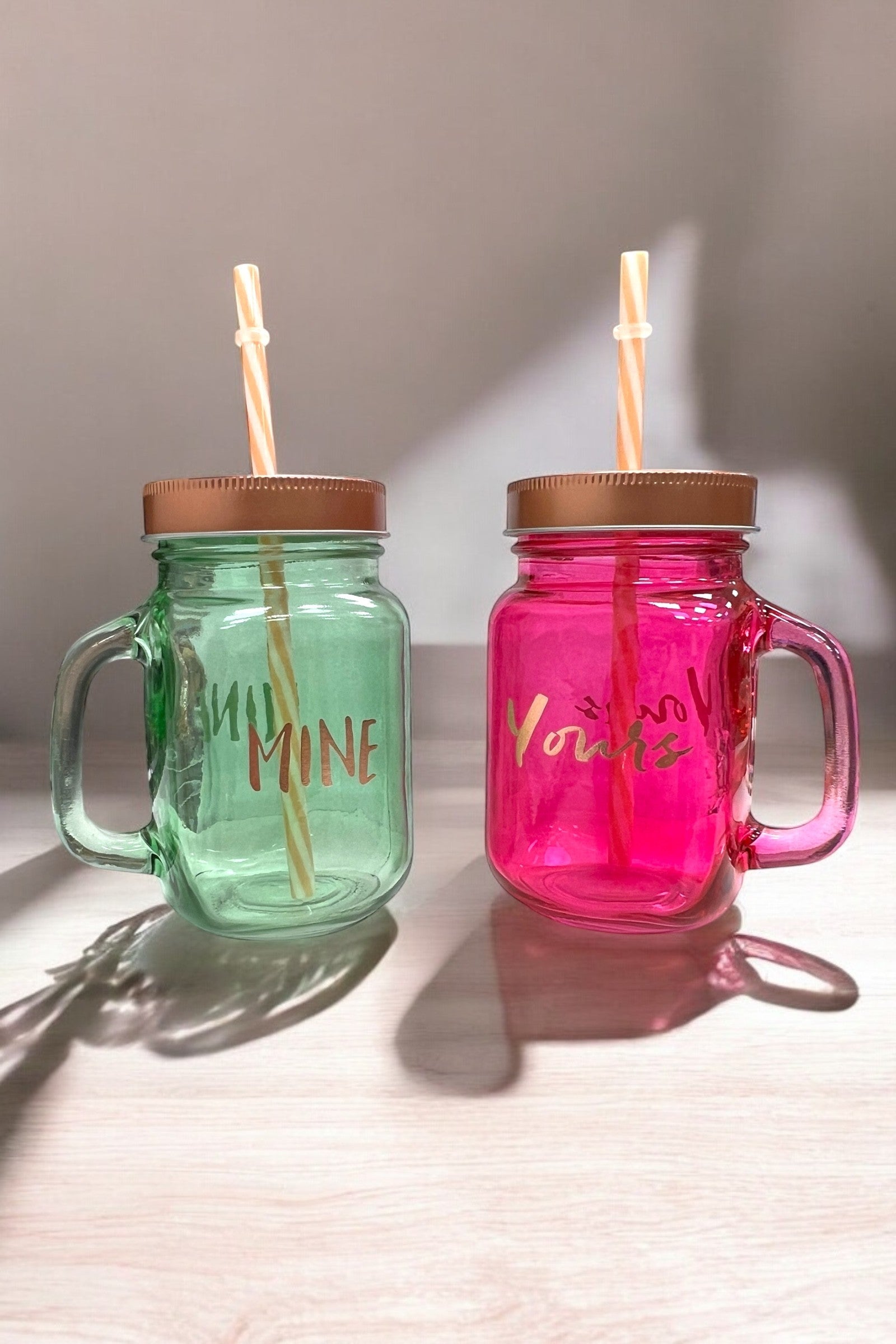 Yours & Mine Pair of Mason Jar Mugs