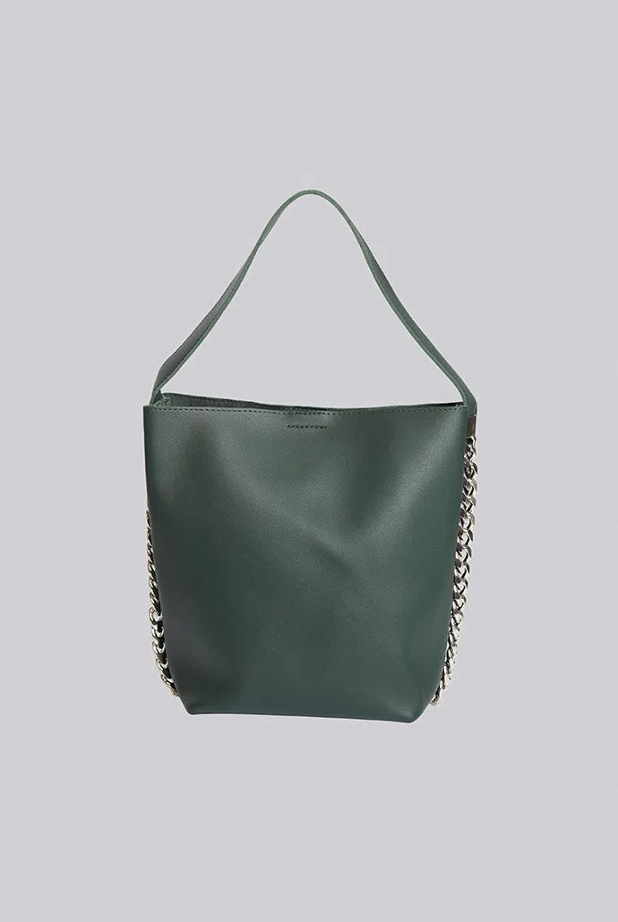Louche Gorliss Chain Shoulder Bag - Green - Styled