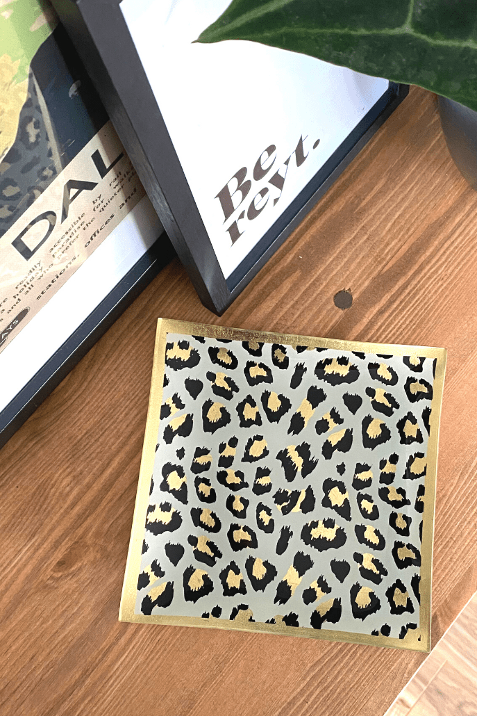 Leopard Trinket Tray - Styled