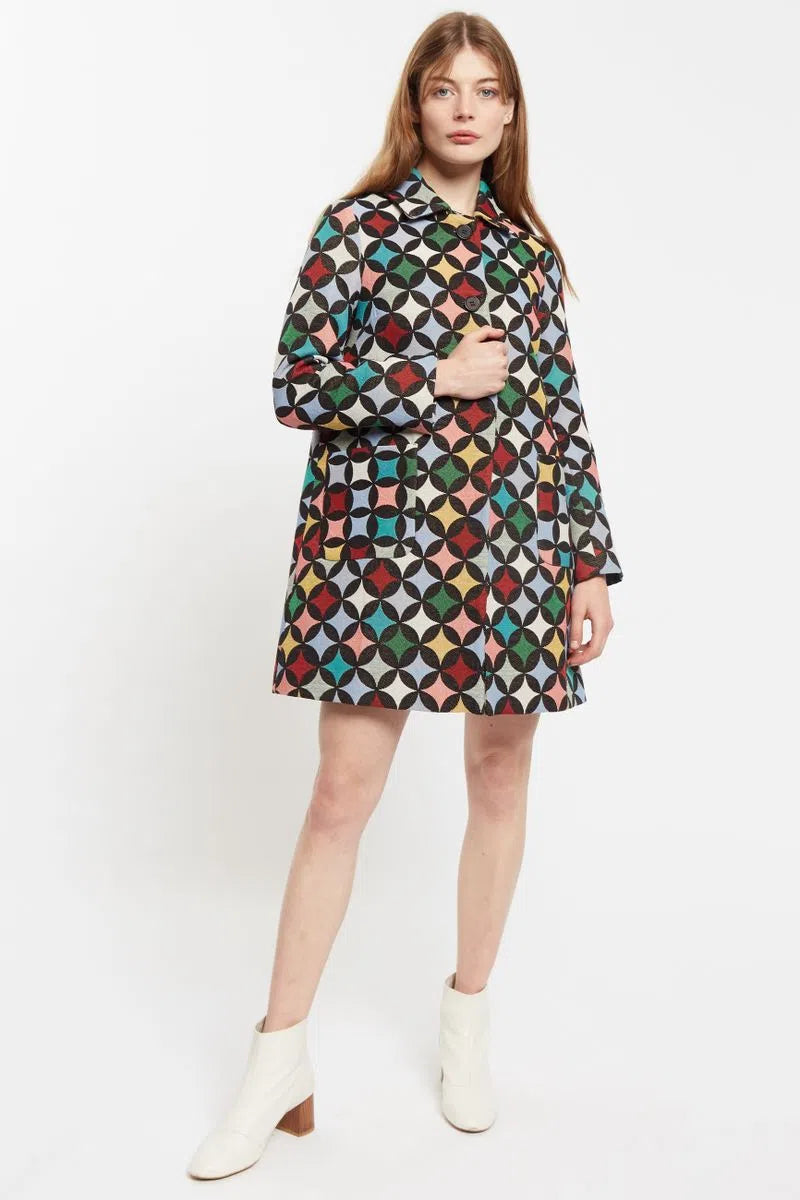 Dryden 60'S Circles Jacquard Mini Coat