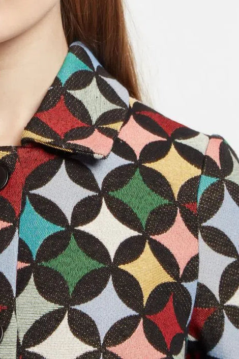 Dryden 60'S Circles Jacquard Mini Coat