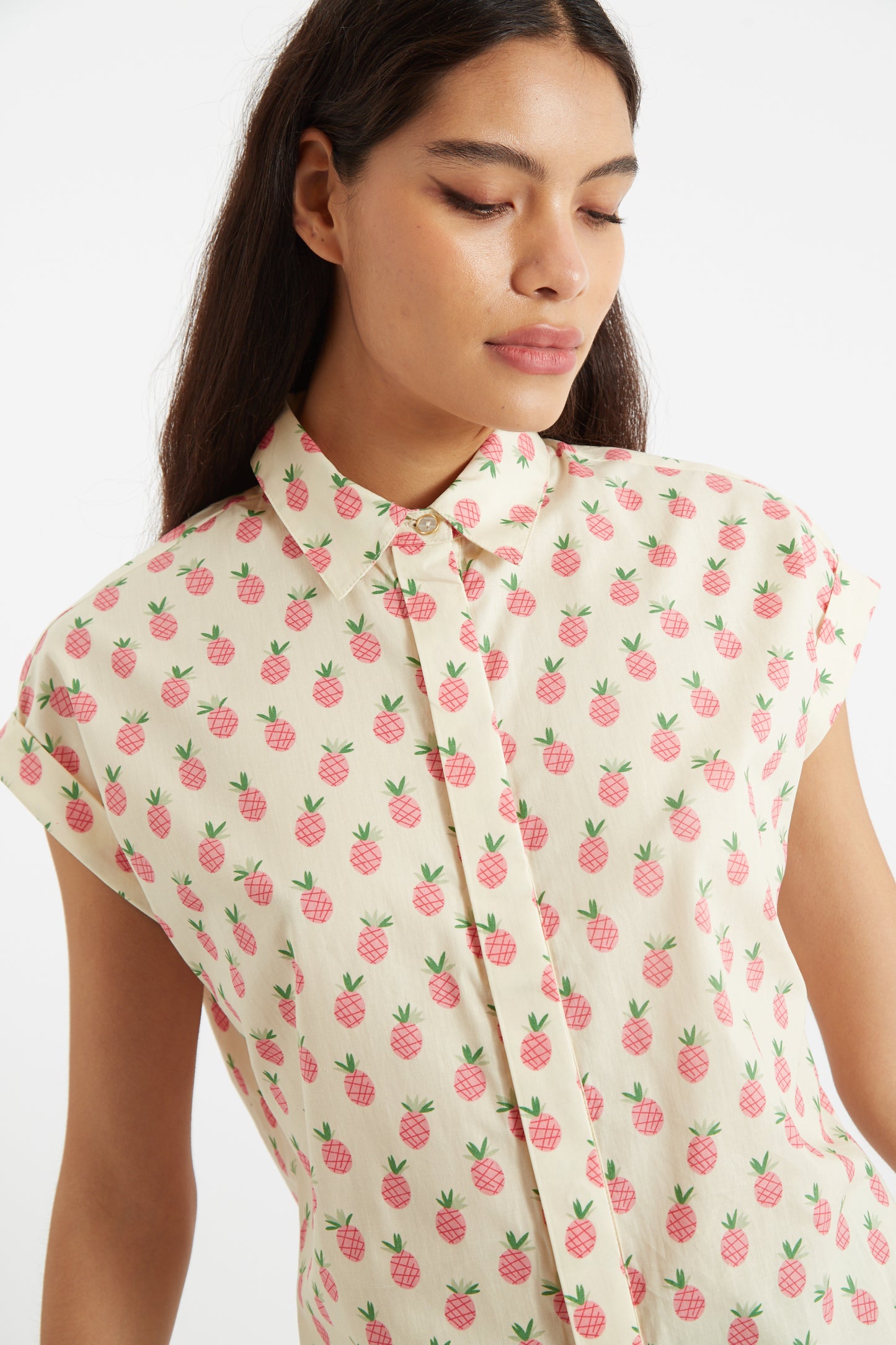 Abinaya Pineapple Please Short Sleeve Shirt