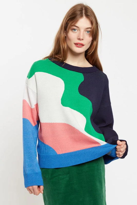 Abra Squiggle Engineered Jacquard Jumper