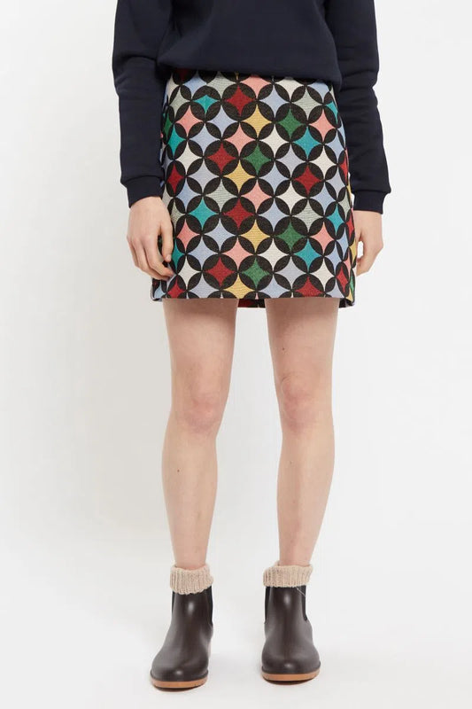 Louche Aubin 60's Circles Jacquard Mini Skirt