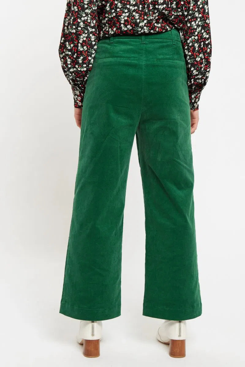 Louche Tim  Baby Cord Straight Cut Trouser Green