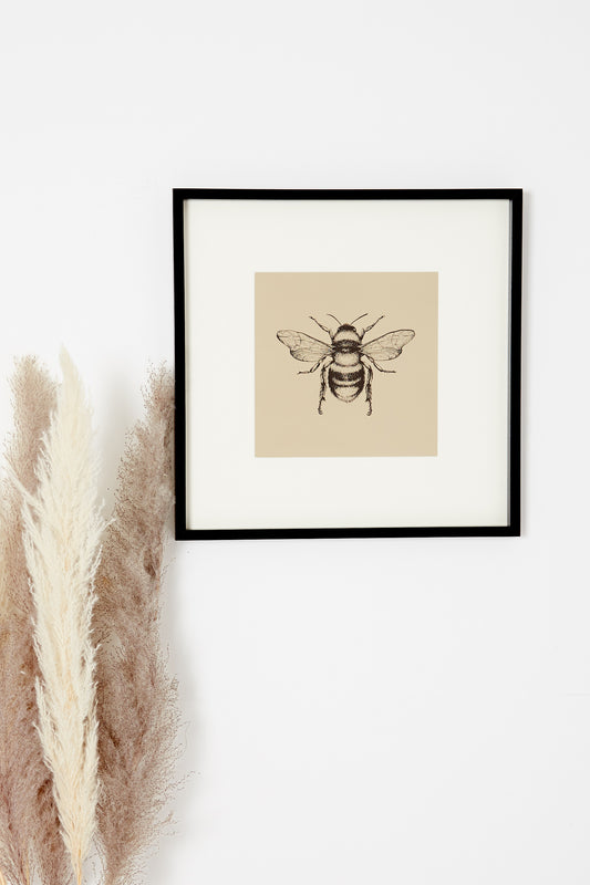 Bee Framed Wall Art Gold