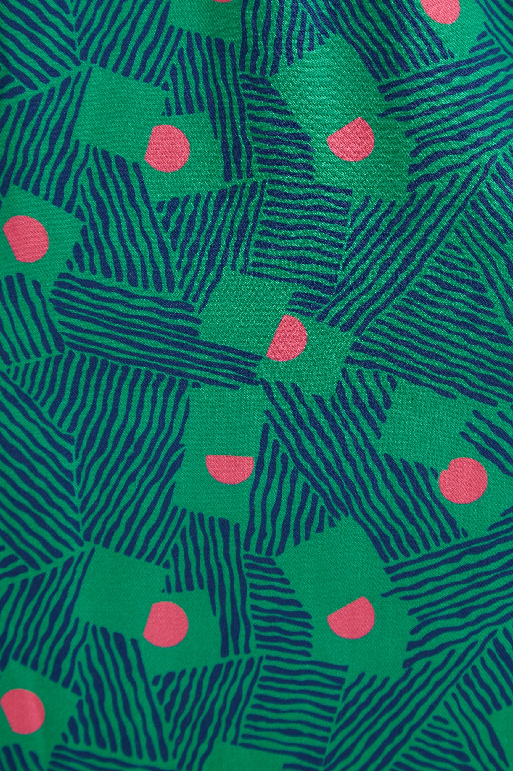 Bindy Bauhaus Abstract Print Square Neck Long Sleeve Dresses