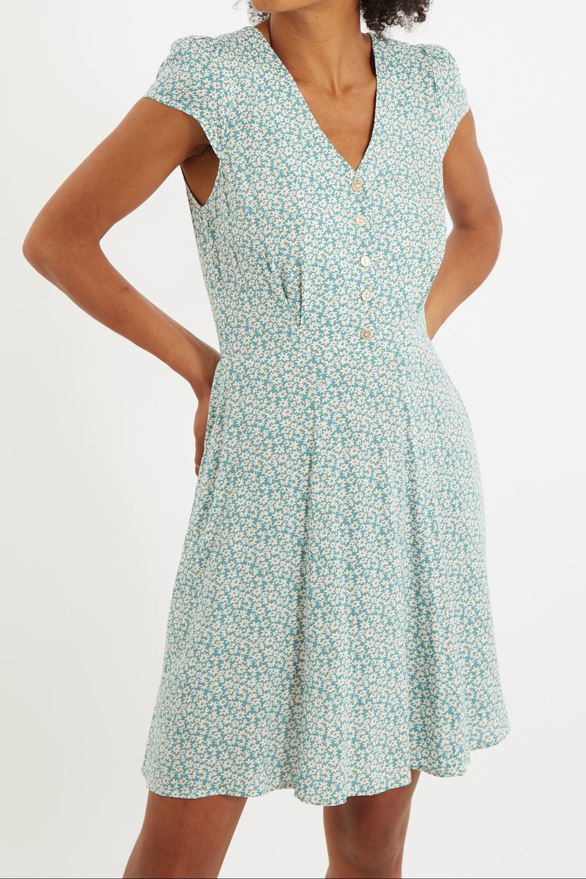 Cathleen Country Rose Print Tea Midi Tea Dress main image 0