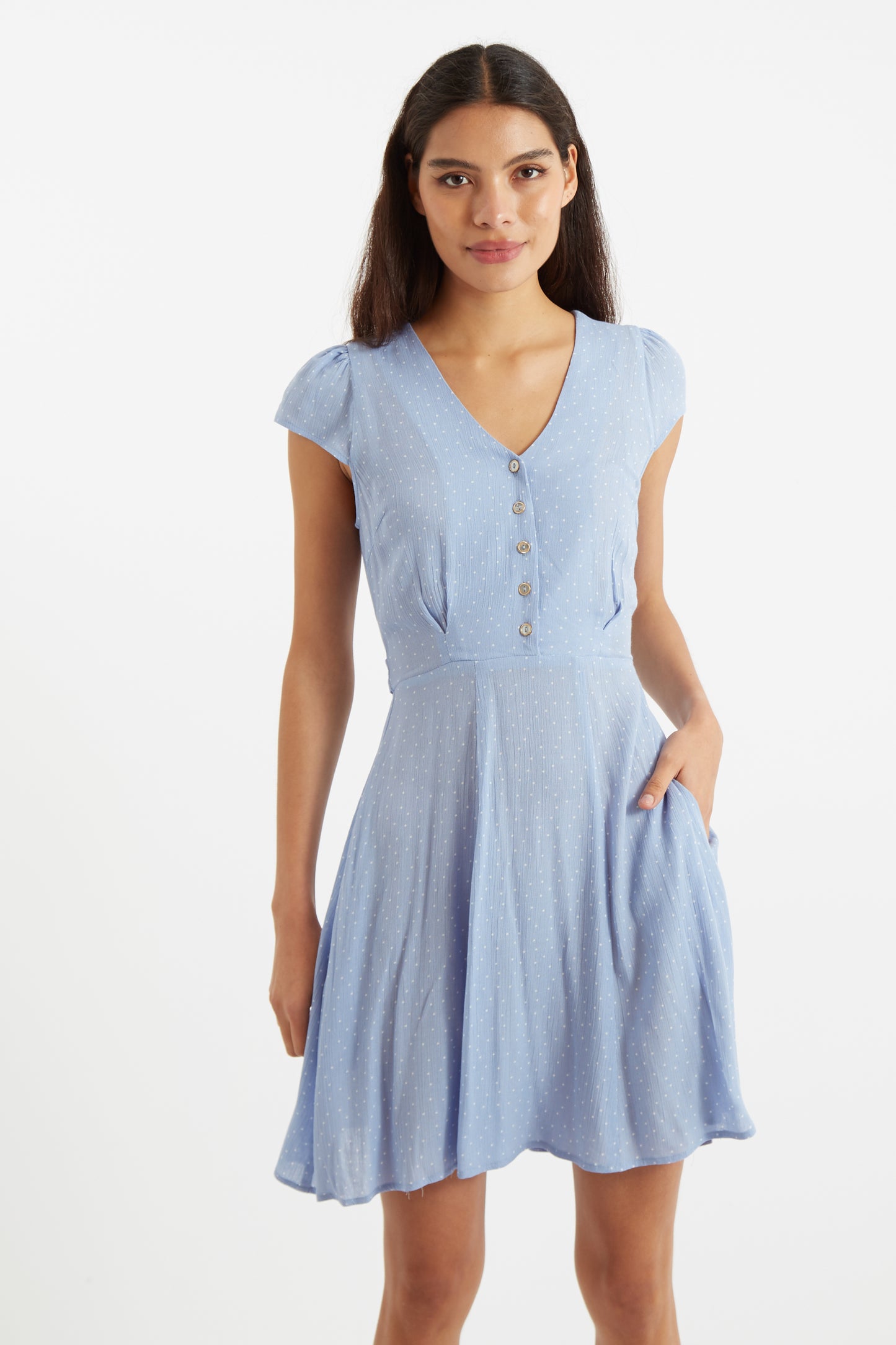 Cathleen Mini Petite Dot Tea Dress