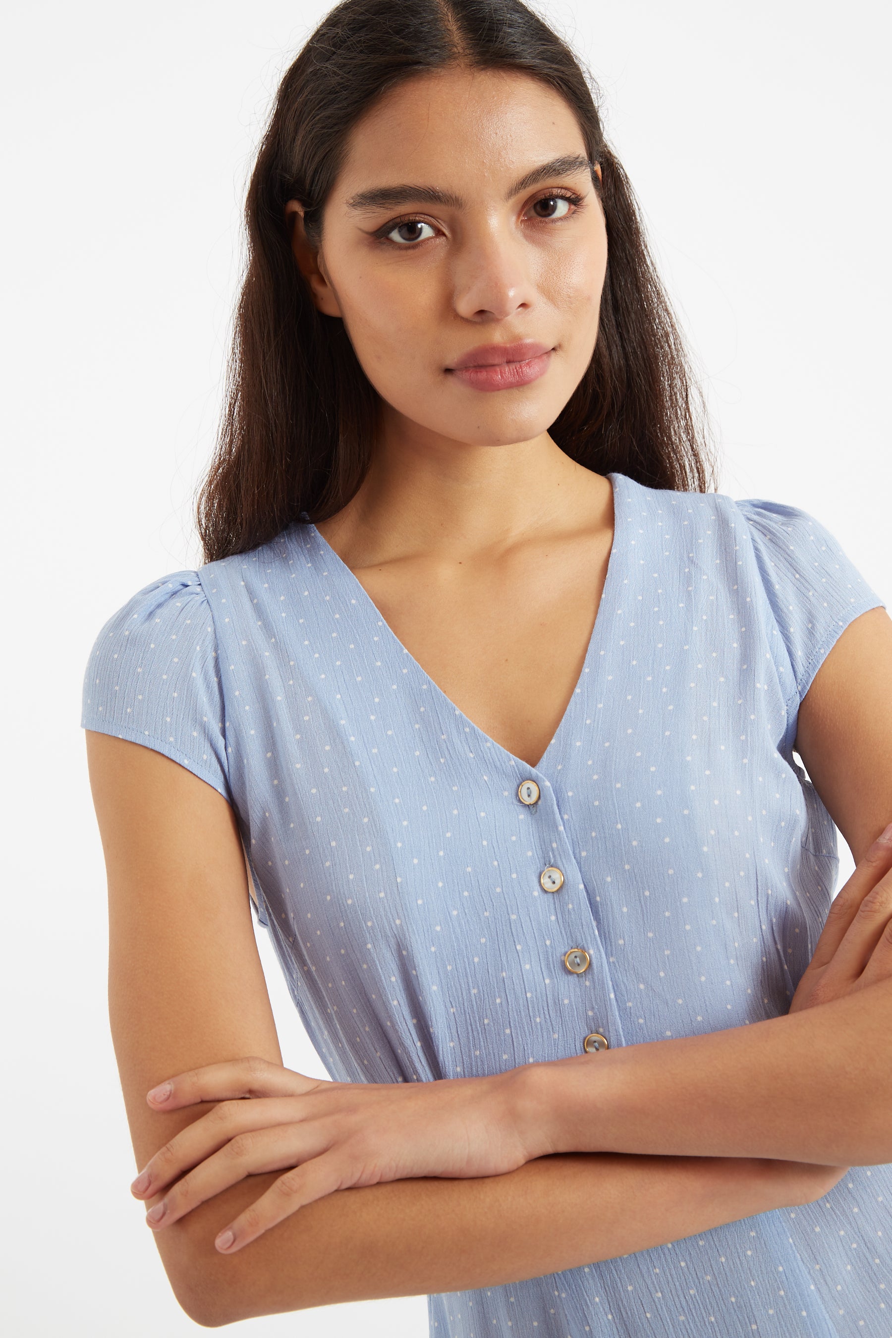 Cathleen Mini Petite Dot Tea Dress