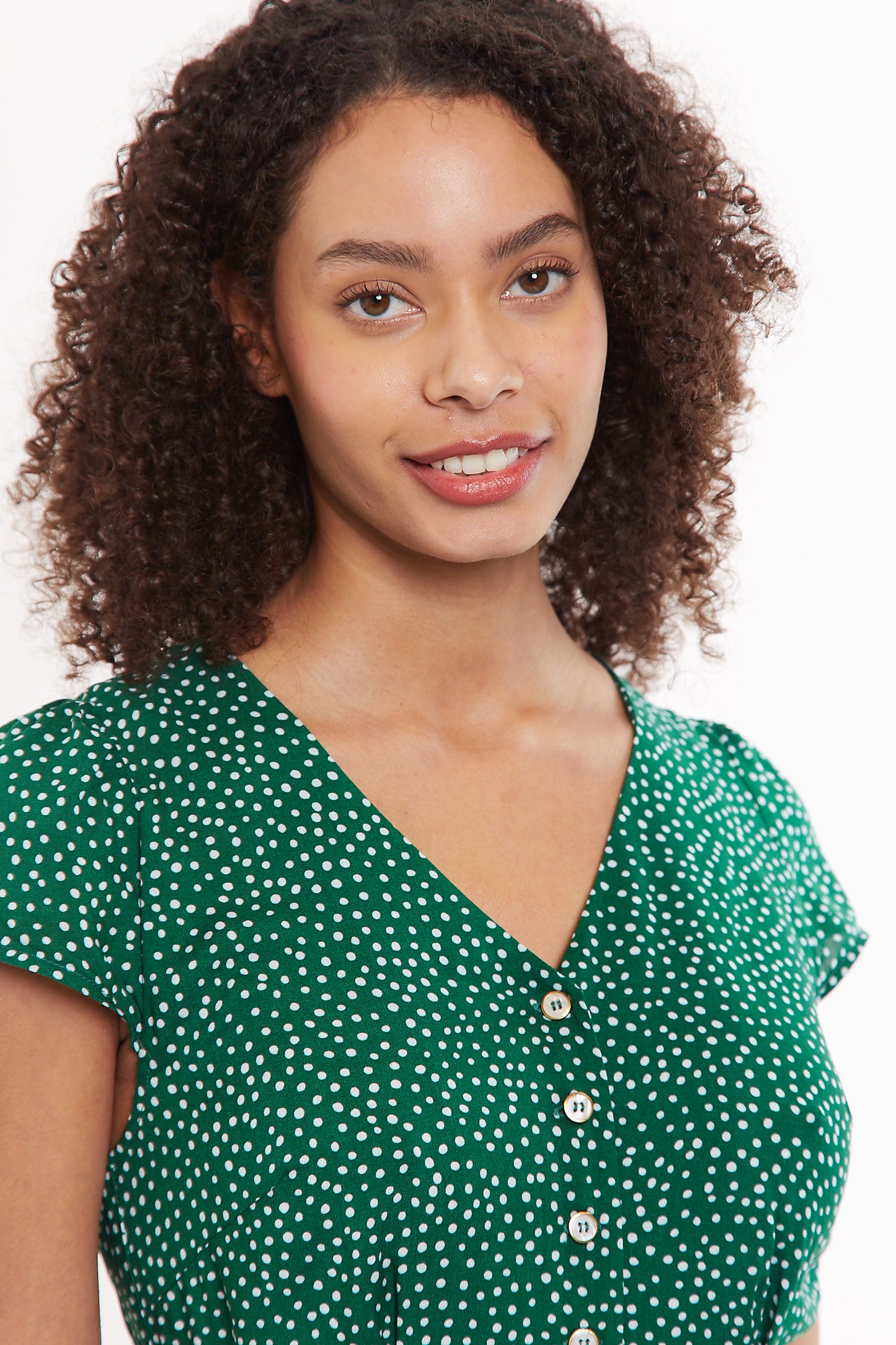 Cathleen Scatter dot Print Mini Tea Dress