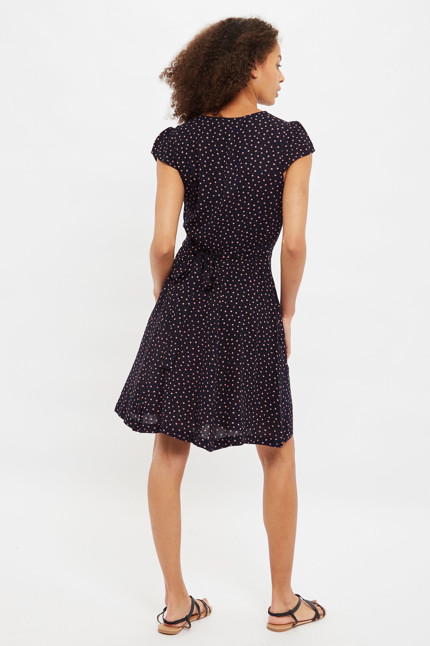 Cathleen Mini Teeny Flower Bud Print Tea Dress