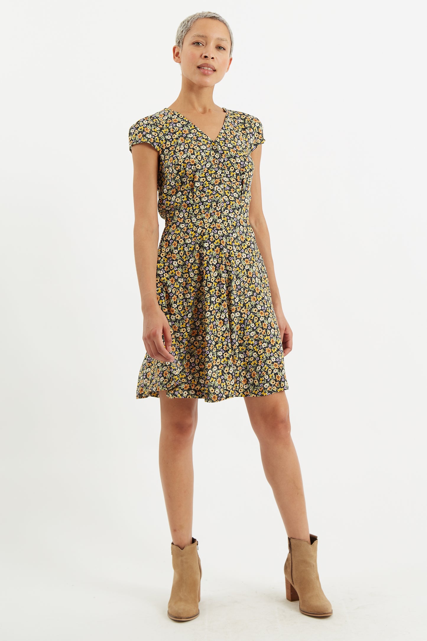 Cathleen Mini Santa Fe Floral Tea Dress