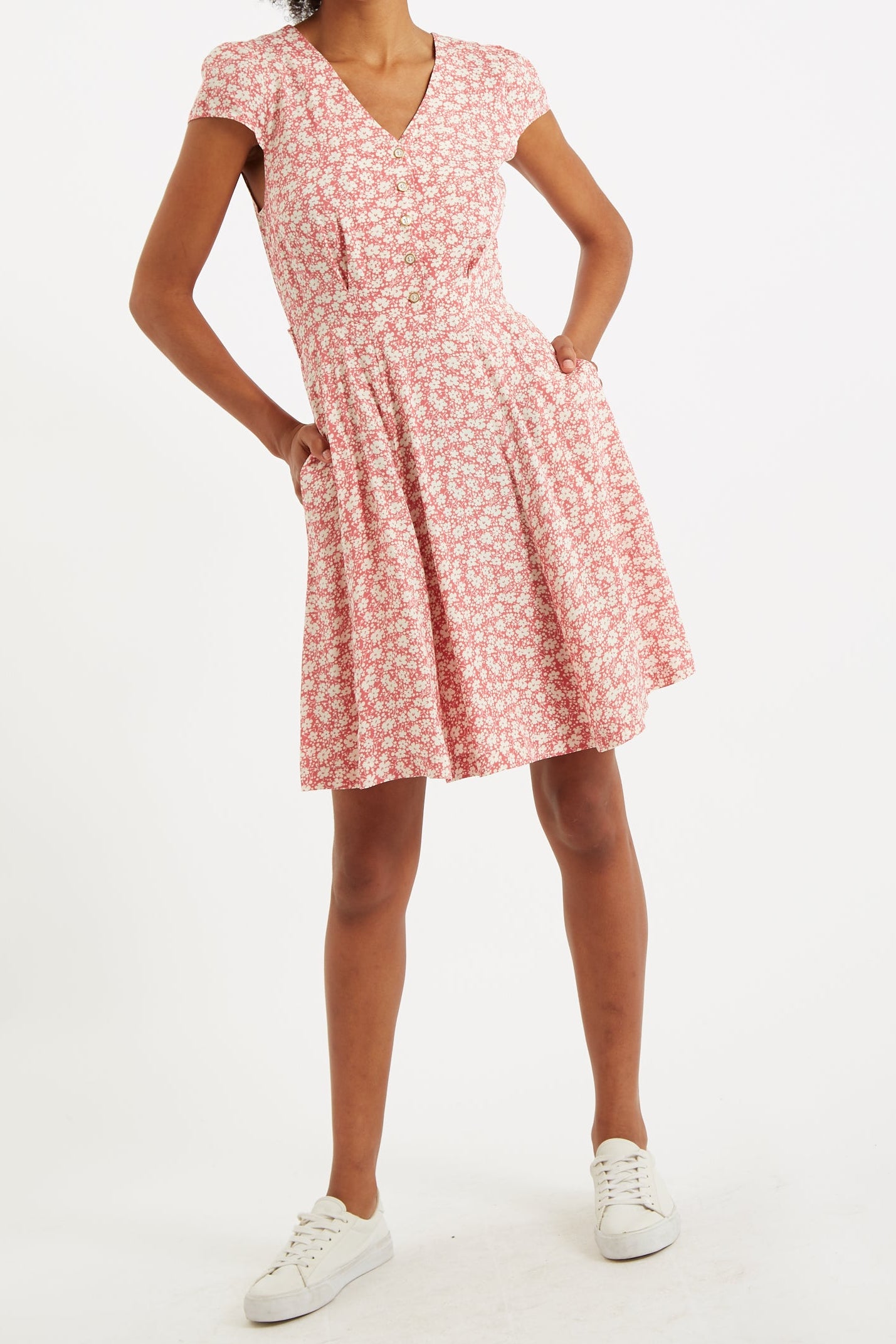 Cathleen Mini Periwinkle Tea Dress