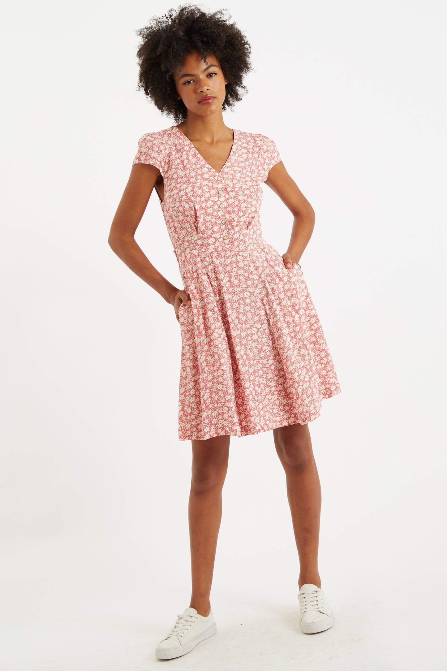 Cathleen Mini Periwinkle Tea Dress