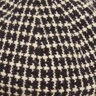 Louche Celeste Beret With Adjustable Headband - Black - Fabric & Print Detail