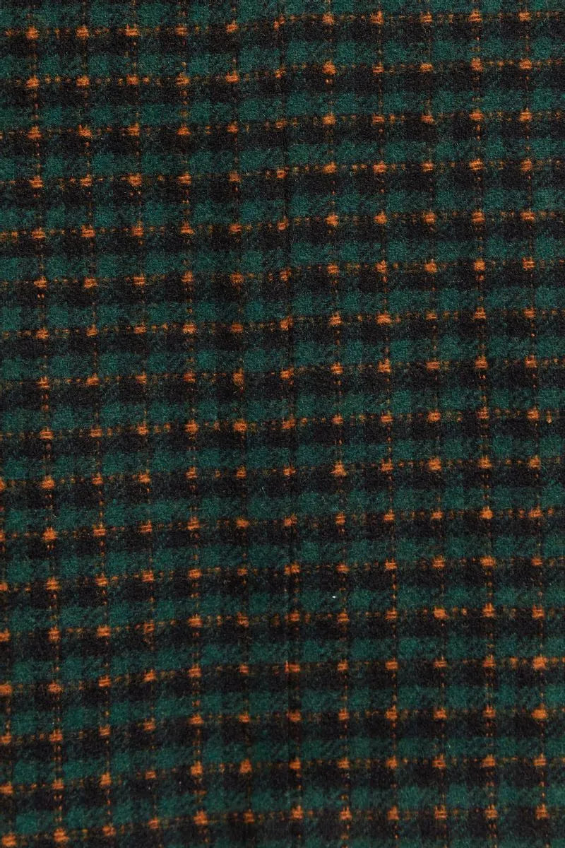 Aubin Cottage Check A Line Mini Skirt Green