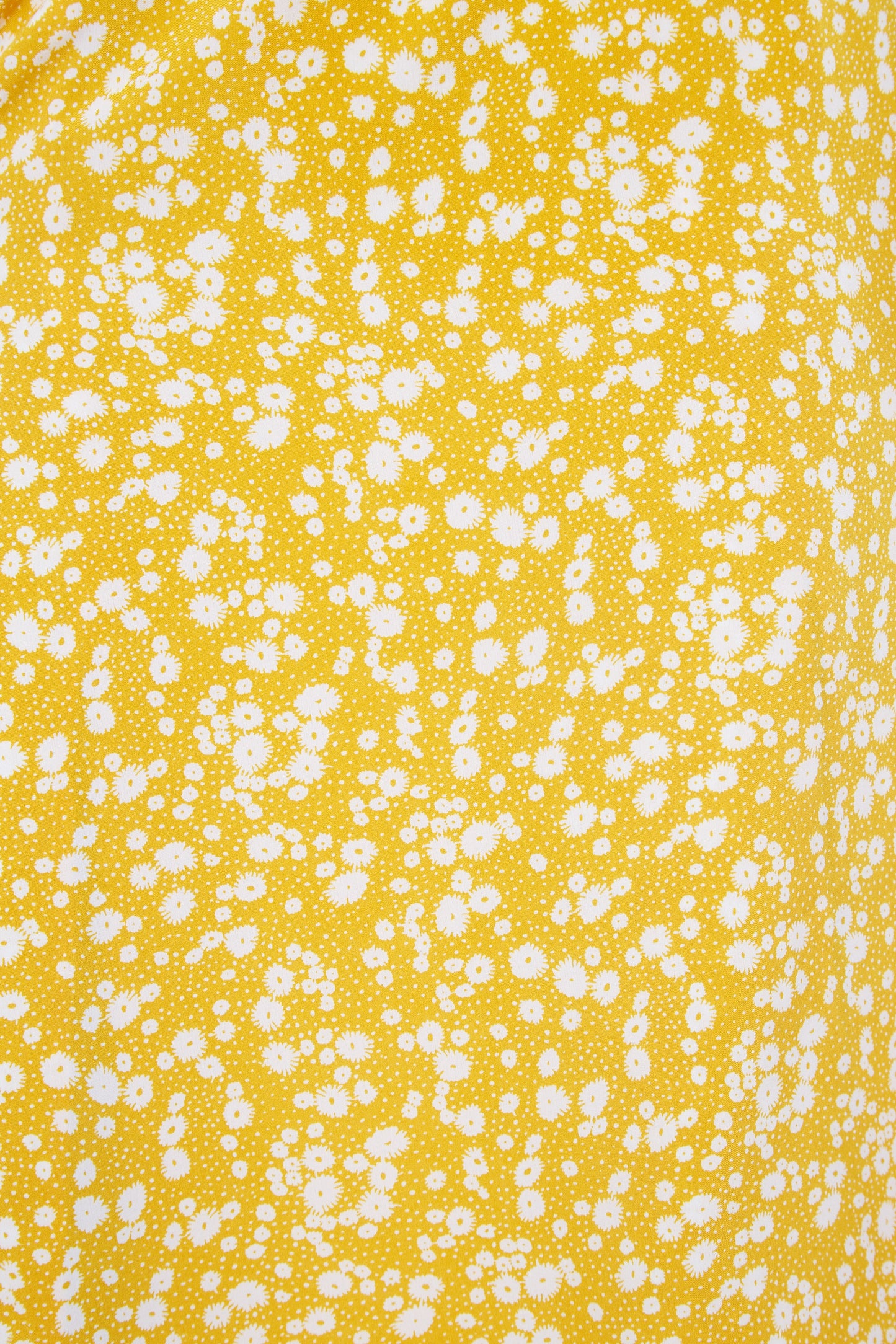 Corina Flower Dot Print Midi Tea Dress - Mustard