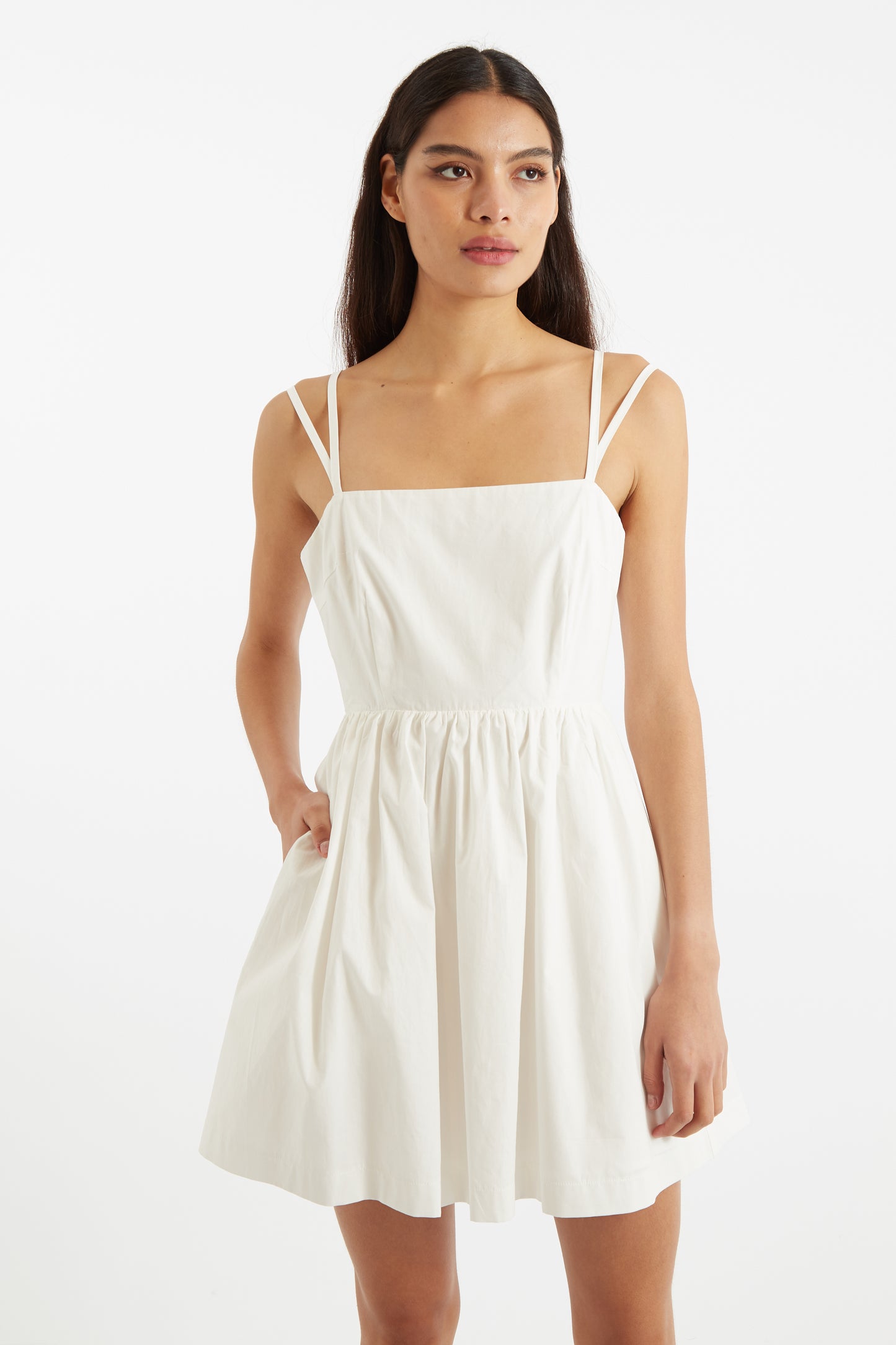 Coryn Poplin Strappy Mini Dress