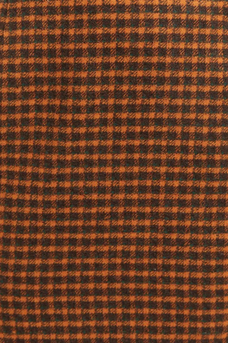 Louche Aubin Cottage Check A Line Mini Skirt Ginger - Styled