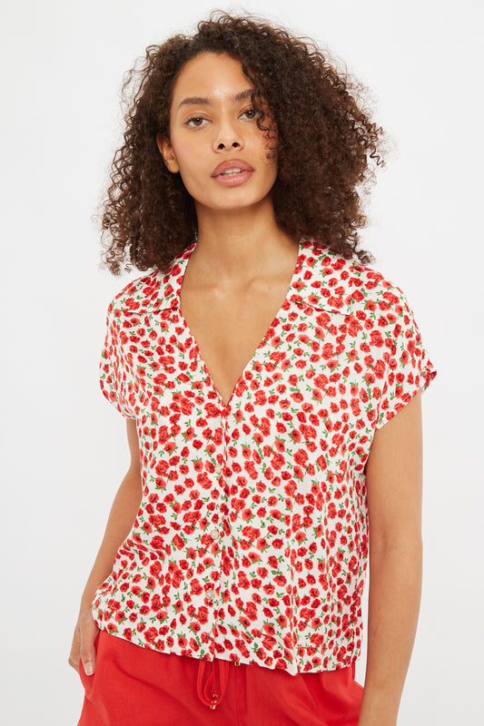 Louche Dido Roses Roses Print Short Sleeve ShirtÂ 