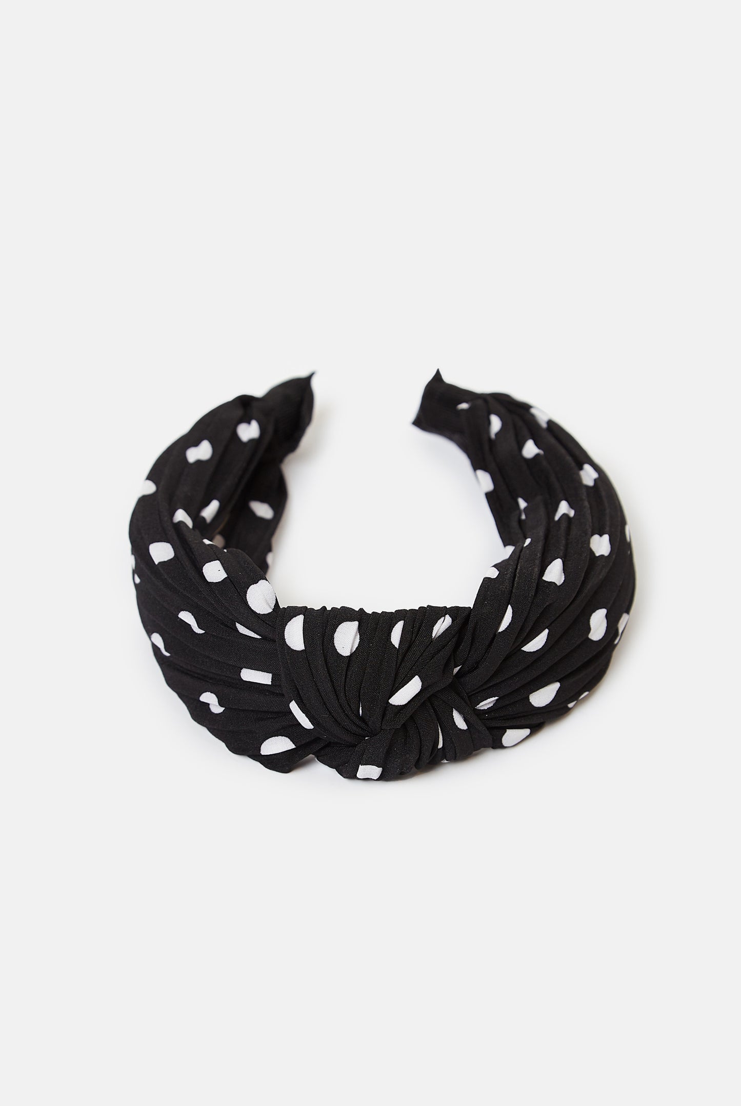 Louche Dotty Printed Headband - Black / White