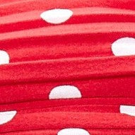 Louche Dotty Printed Headband - Red / White - Fabric & Print Detail